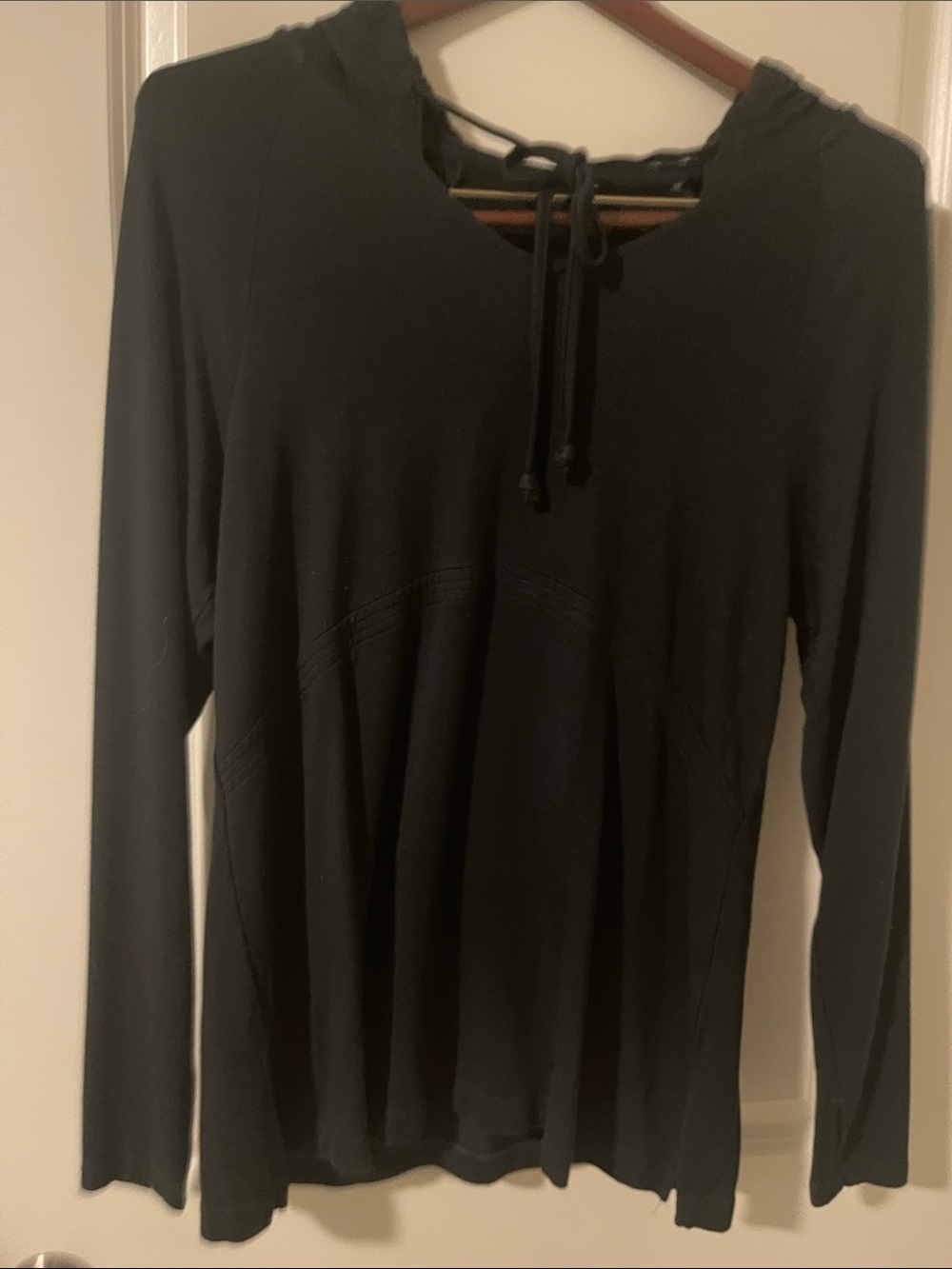 CAbi Hunter GreenHooded Long Sleeve Pullover with Drawstring